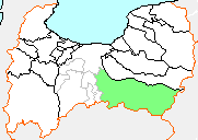 大山町の県内位置図