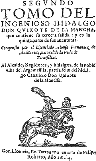 Quijote de Avellaneda - Wikipedia, la enciclopedia libre