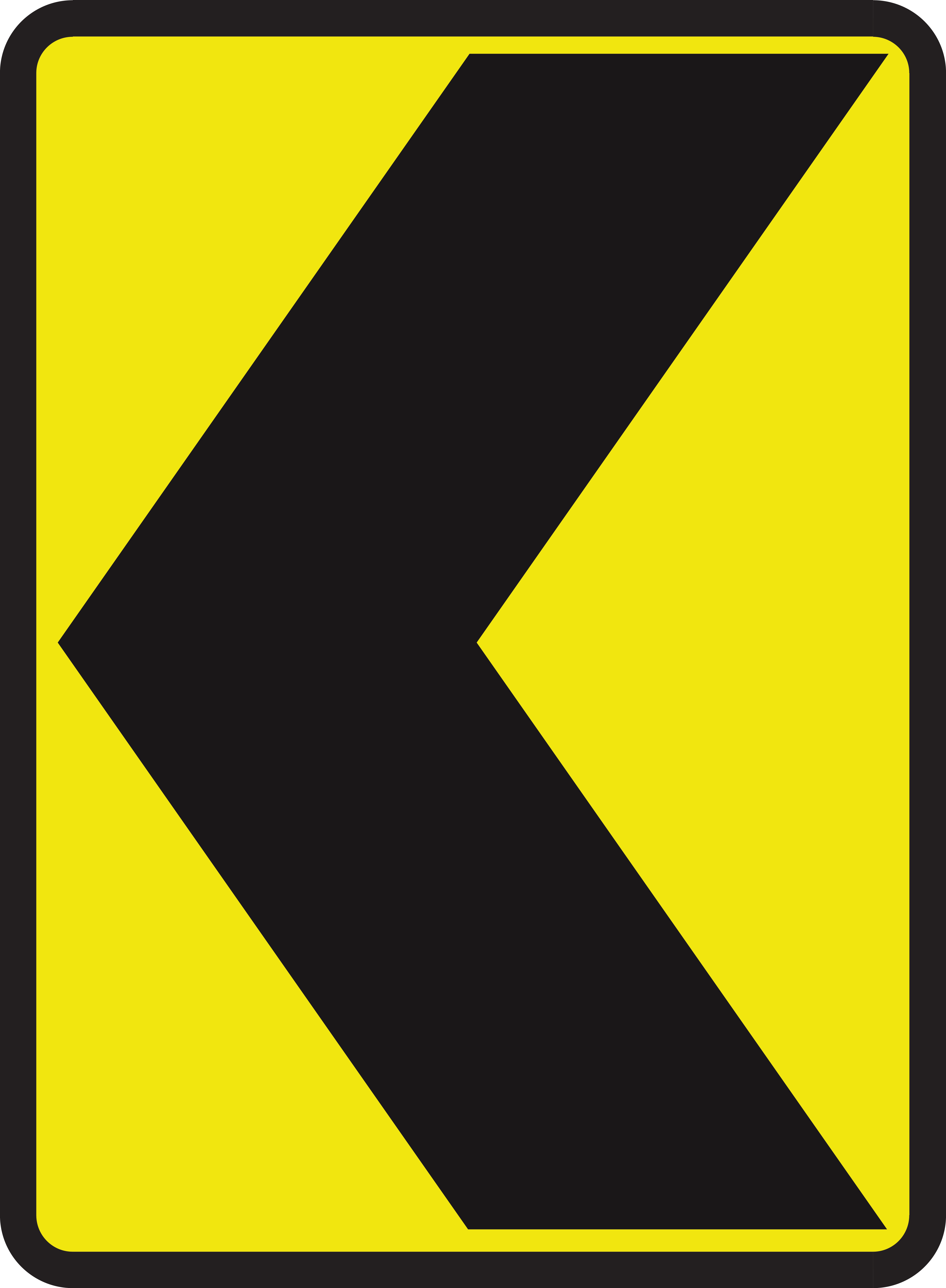 warning road sign