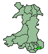 Newport shown alongside other principal areas of Wales