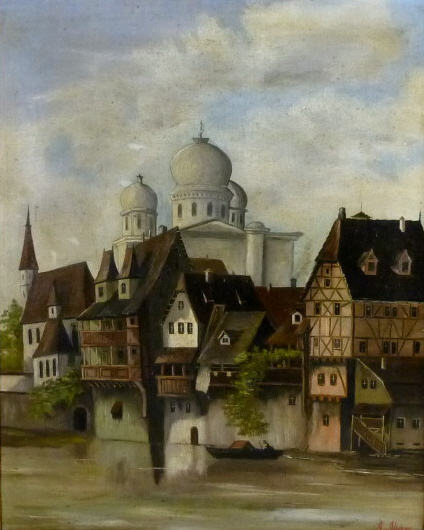 File:A Adam Nürnberg Pegnitz mit Synagoge.jpg