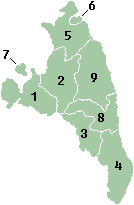 Mapa de la provincia de Antsiranana.