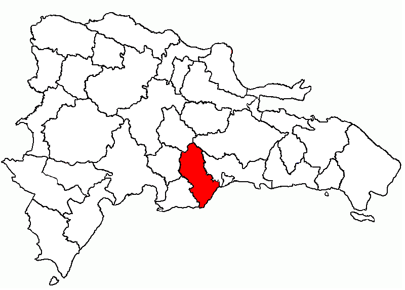 Mapa de San Cristóbal en la República Dominicana