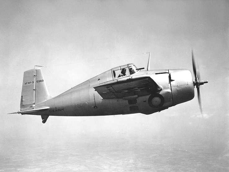 wildcat - [Eduard] 1/48 - Grumman F4F-4 Wildcat  Grumman_XF4F-3_prototype_in_flight_in_1939