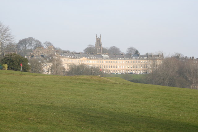 File:Looking across the golf course on High Common towards Lansdown Crescent - geograph.org.uk - 3733448.jpg