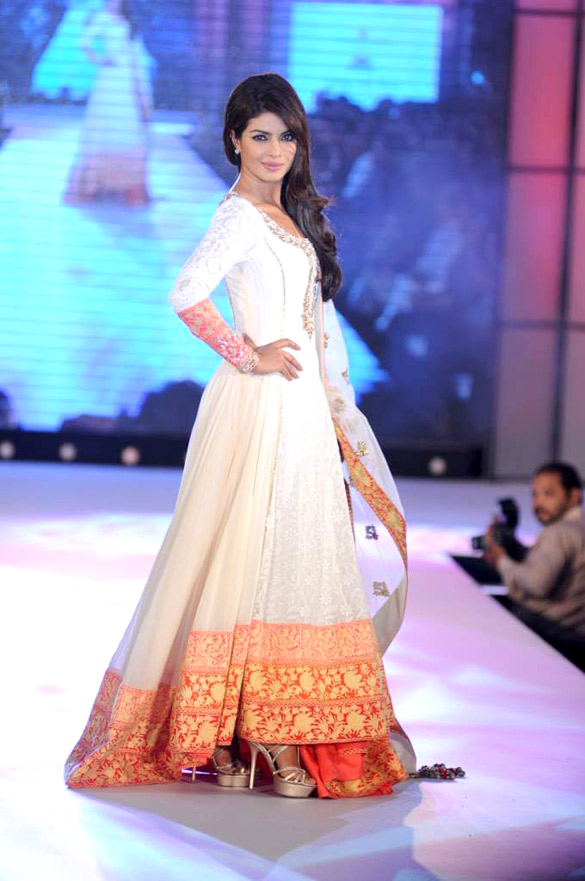 white anarkali frock suit