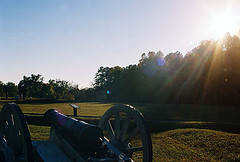 Star Fort'daki savaş alanında gün batımı