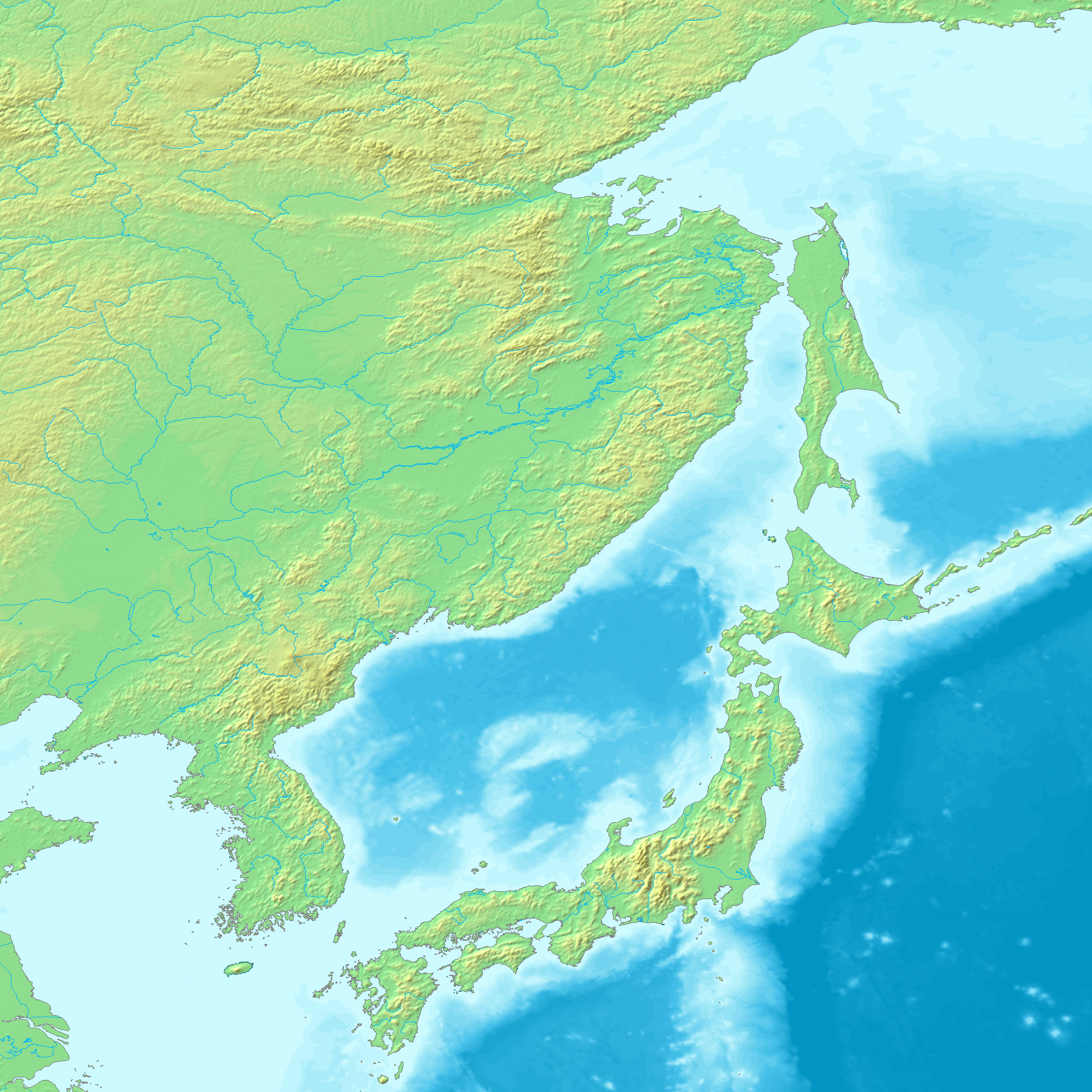 японское море на карте