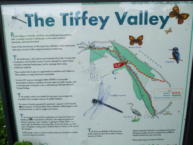 File:A sign showing the Tiffey Valley - geograph.org.uk - 1334052.jpg