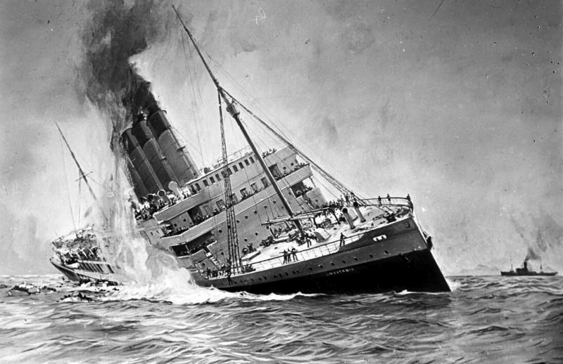 Image result for Lusitania, 1915 wreck