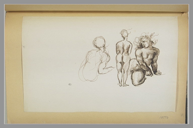 File:Delacroix - Trois figures nues deux femmes vues de dos et une assise, RF 10554, Recto.jpg