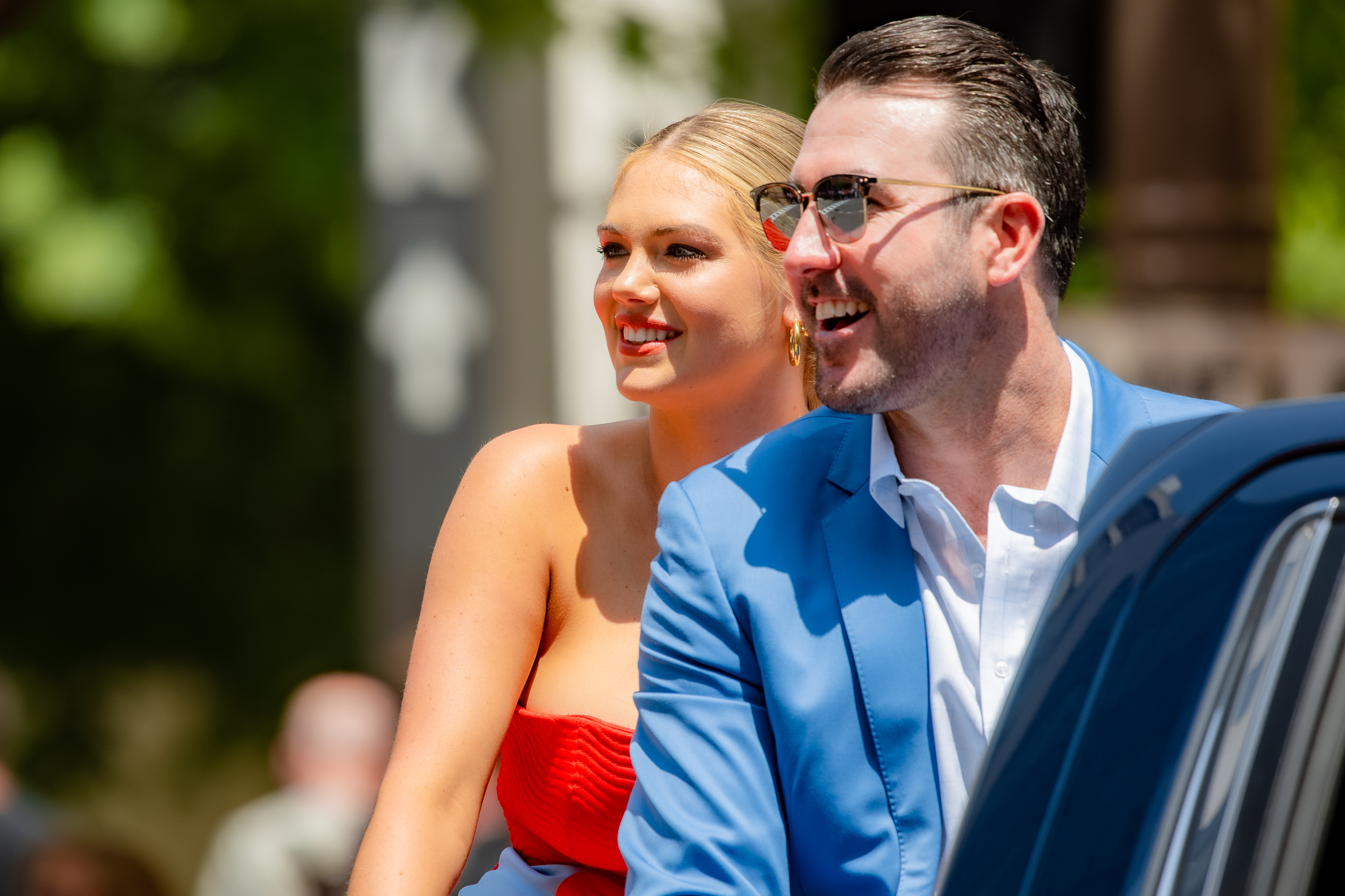 Kate Upton was in attendance for Justin Verlander's introduction