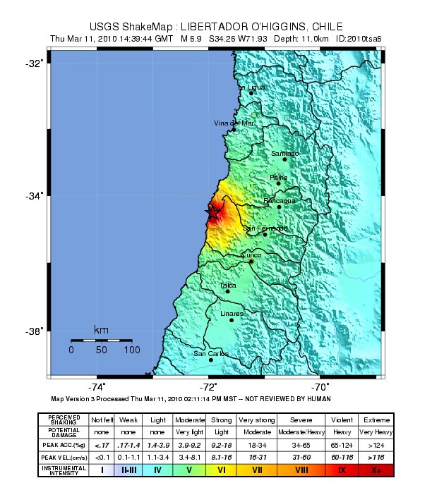 Jordskælvet i Pichilemu 2010