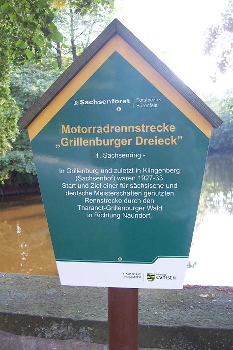 Das Grillenburger Dreieck  SachsenringGrillenburgTafel010913