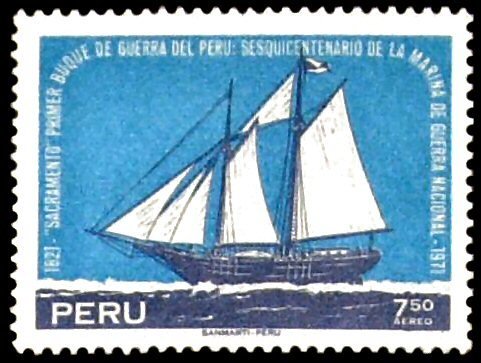 File:Stamp of Peru - 1971 - Colnect 391442 - Sacramento - peruvian´s first Warship.jpeg