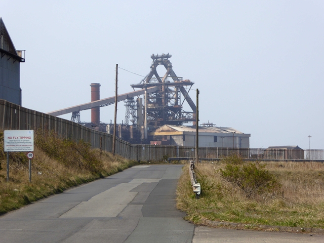 File:The road to Teesside Steelworks - geograph.org.uk - 6124846.jpg