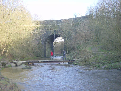 Waterhouses Aqueduct, Daisy Nook Country Park - geograph.org.uk - 1954