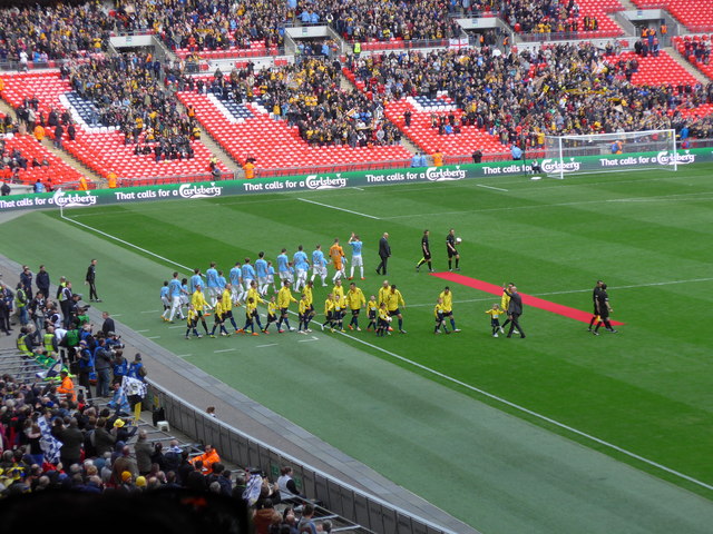 File:2014 FA Trophy Final, the teams emerge - geograph.org.uk - 3898136.jpg