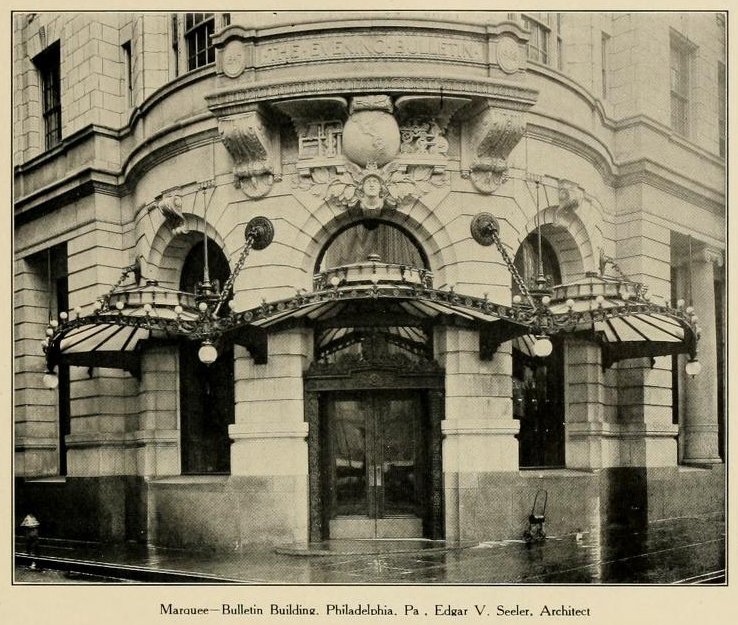 The Philadelphia Bulletin Building at 1315-1325 Filbert Street in [[Center City, Philadelphia|Center City Philadelphia]] in 1909