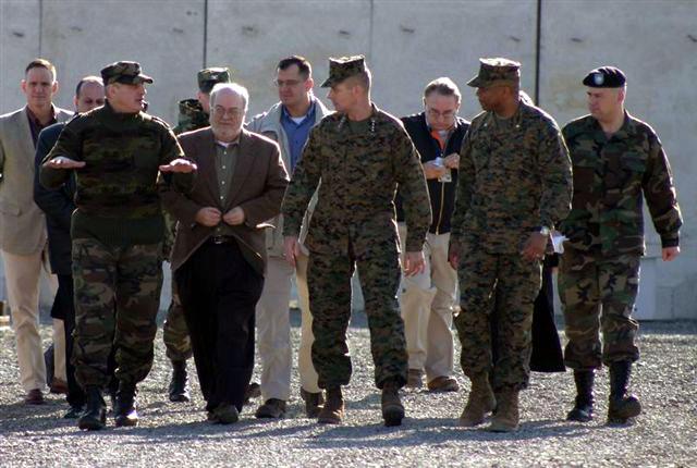 File:General Vakhtang Kapanadze of Georgia, US Ambassador to Georgia Richard Miles, General Pace, Krtsanisi Training Center Commander Major Mel Chattman, and Defense Attache Officer Col Alan Hester, at Krtsanisi Training Center (December 5, 2004).jpg