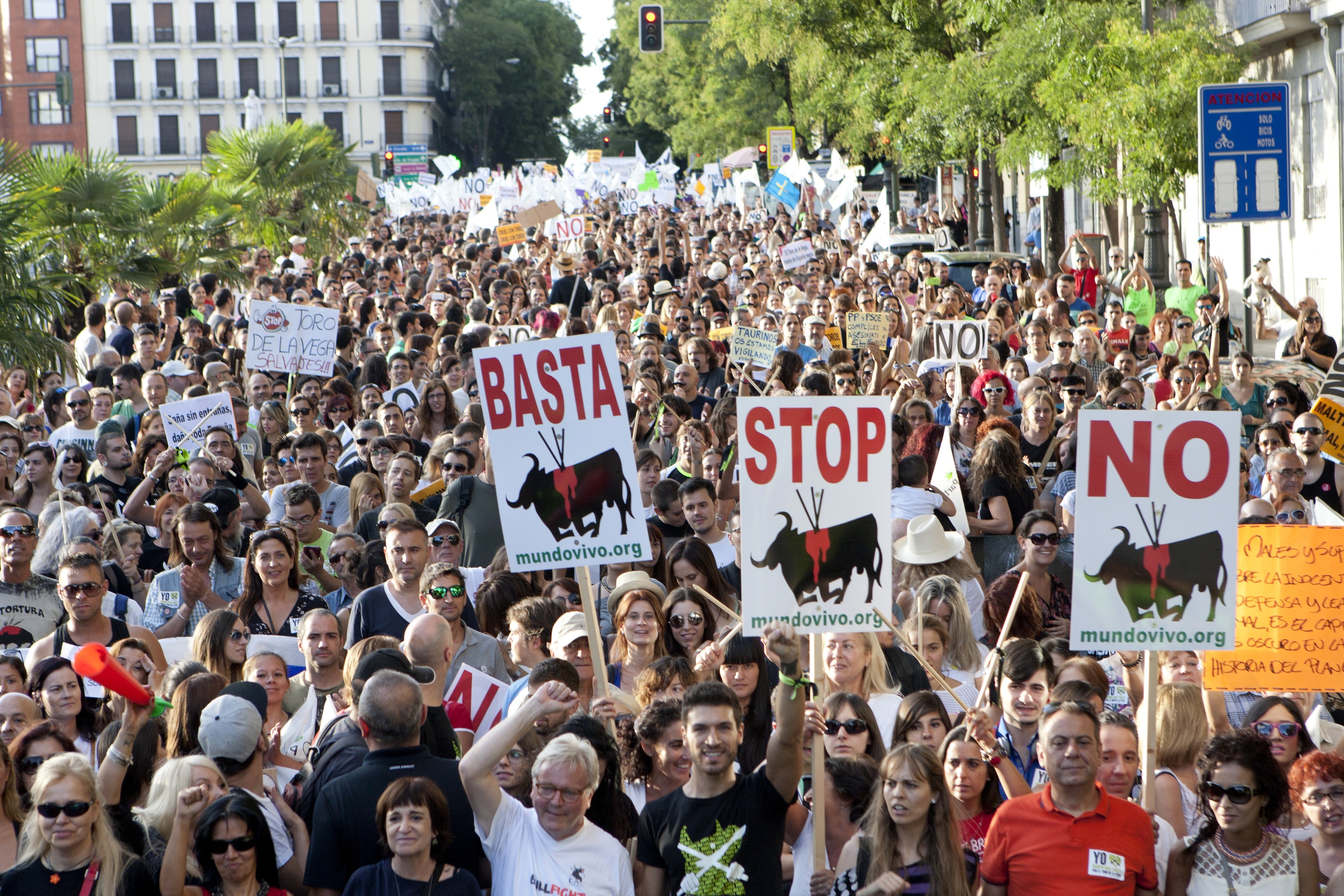 File:Manifestación contra el Toro de la Vega. Rompe una Lanza 2014 (52).jpg  - Wikimedia Commons