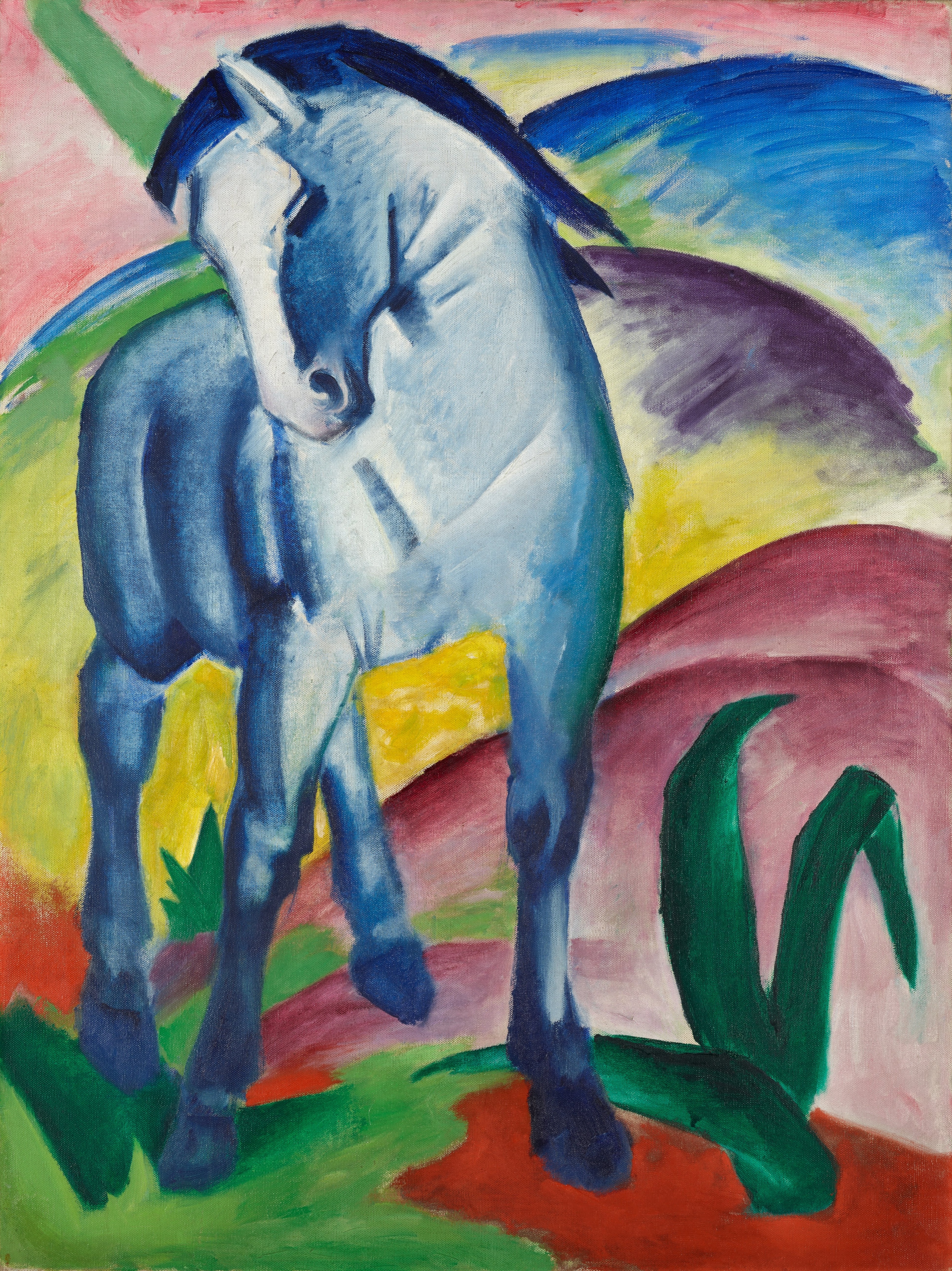 Franz Marc, Blue Horse I, 1911, Lenbachhaus, Munich, Germany.