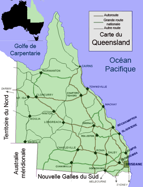 carte australie queensland File:Queensland carte.png   Wikimedia Commons