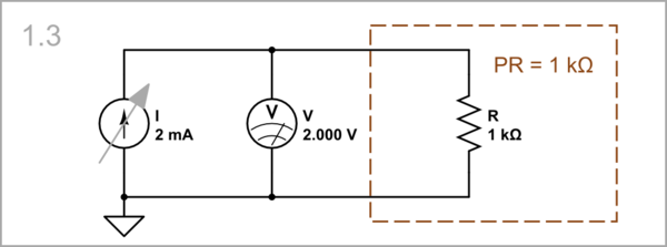 2 mA is passed through 1 kΩ positive resistance