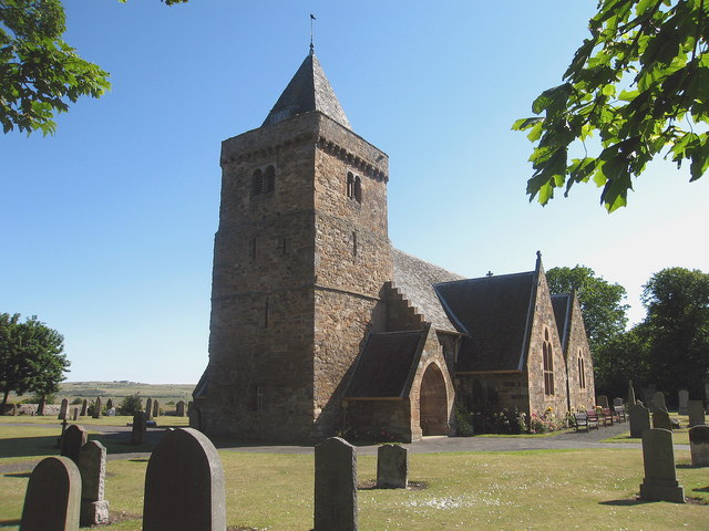 Aberlady Parish Church, with Doocot in Tower - geograph.org.uk - 192799