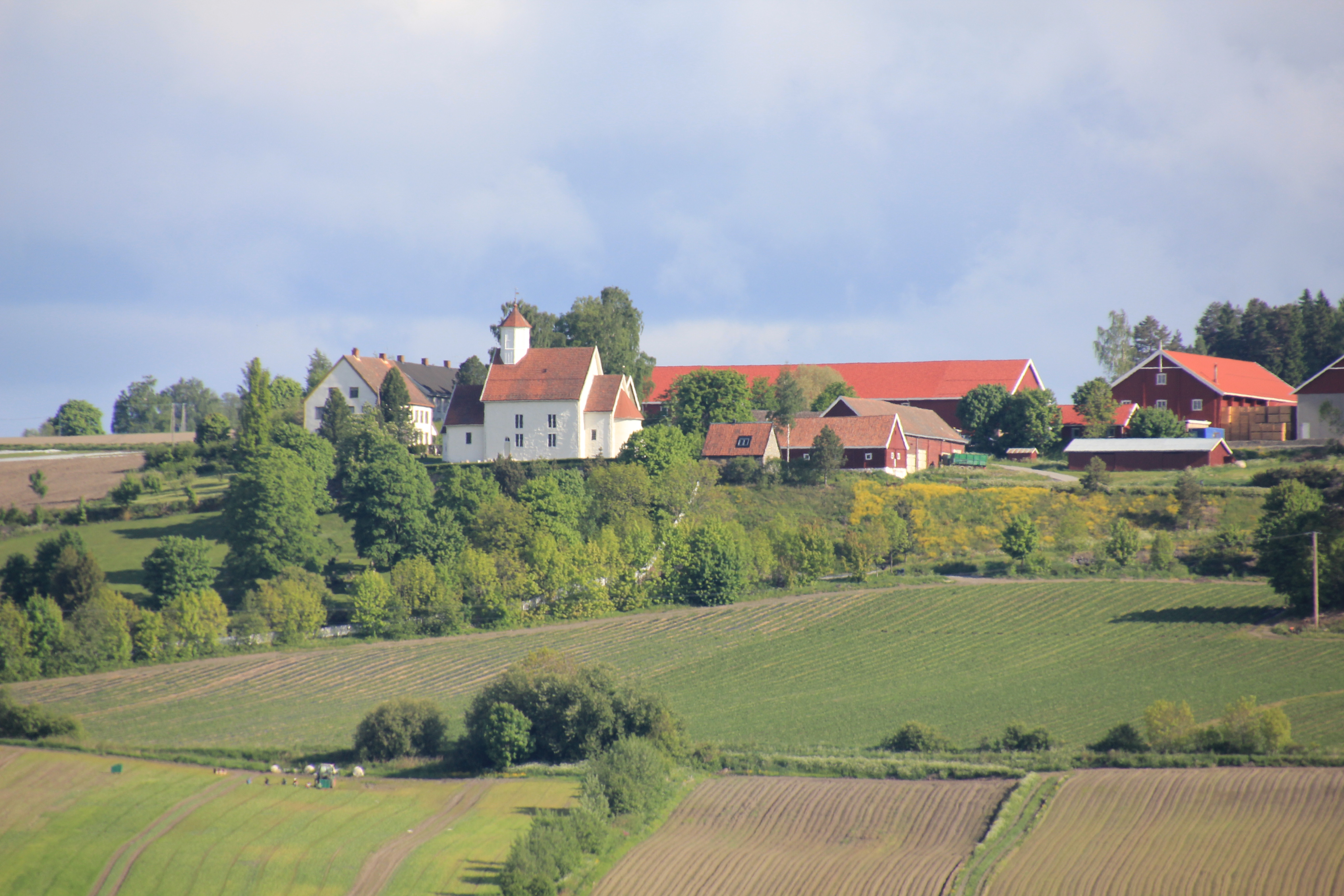 The area was countryside before the town