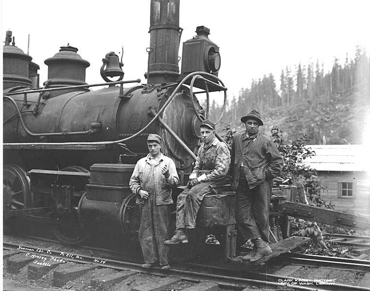 File:Crew with Yeoman Lumber Company locomotive, ca 1920 (KINSEY 982).jpeg