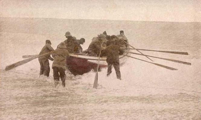 File:Launching the Lifeboat, Plum Island, MA.jpg