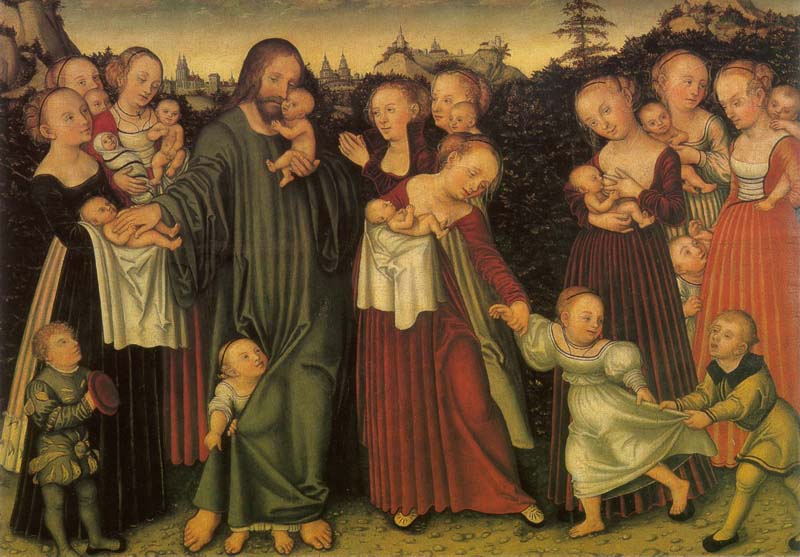 Lucas Cranach the Younger, Christ blessing the Children, Erfurt Angermuseum