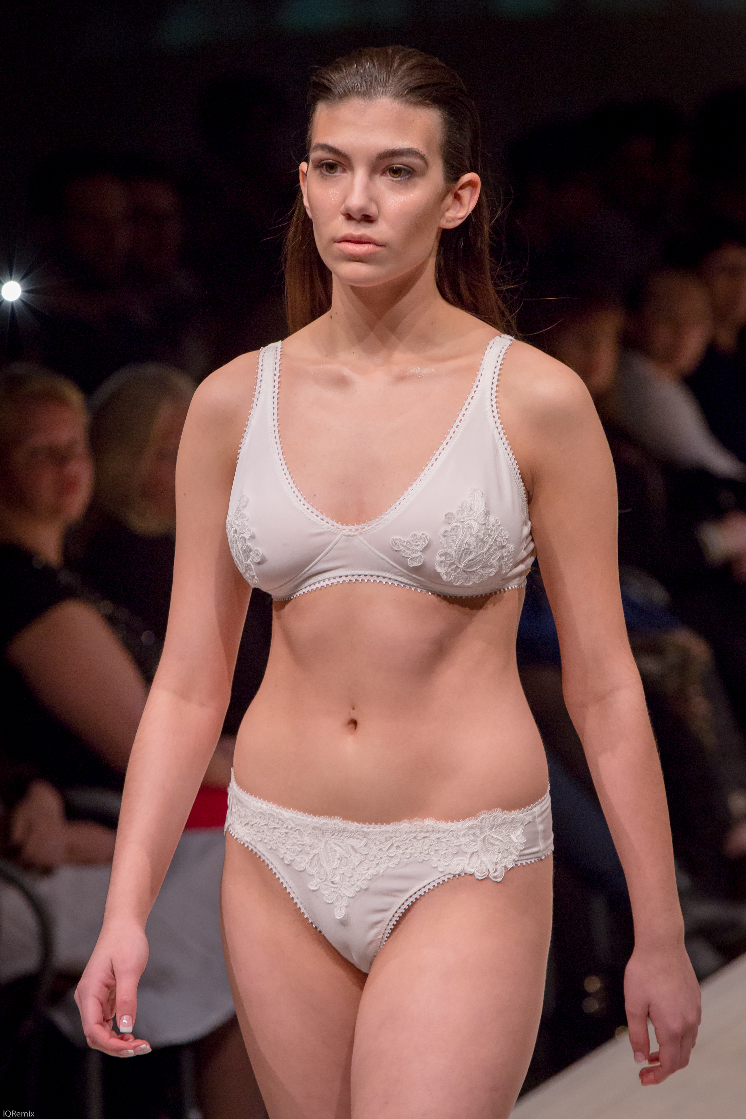 white lingeries model 