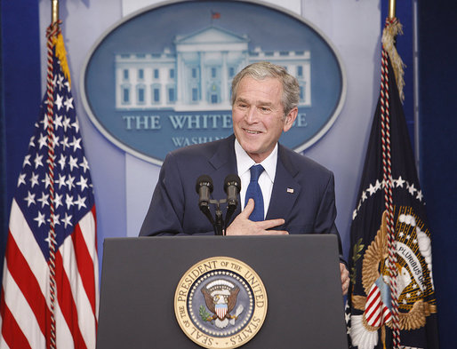 File:President George W. Bush Holds His Final Press Conference - DPLA -  af2c722b88f2c2fb708fff2050b2e3f5.JPG - Wikimedia Commons