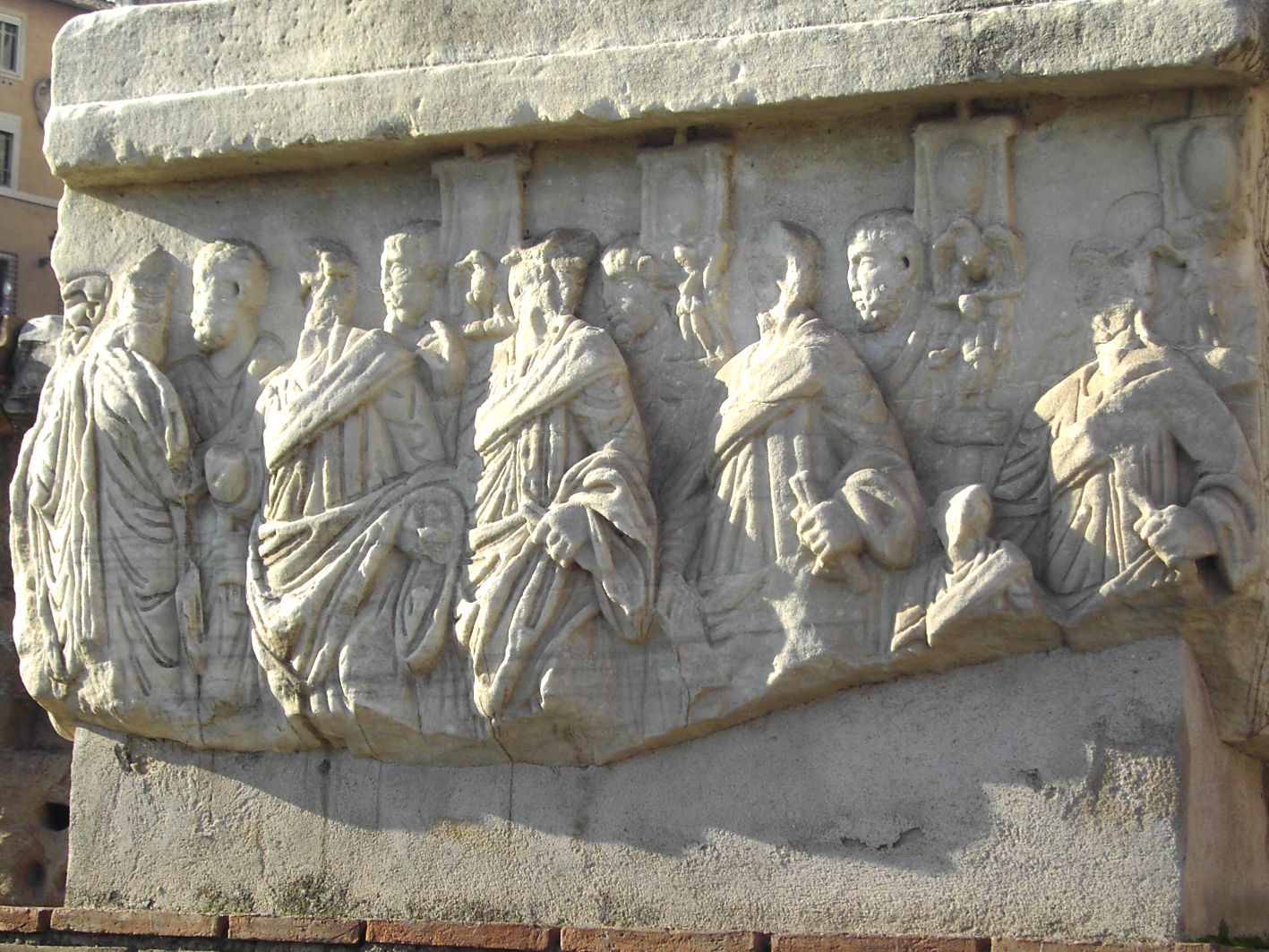Roman relief, Forum Romanum, Decennalia Base, Rome (2005).jpg