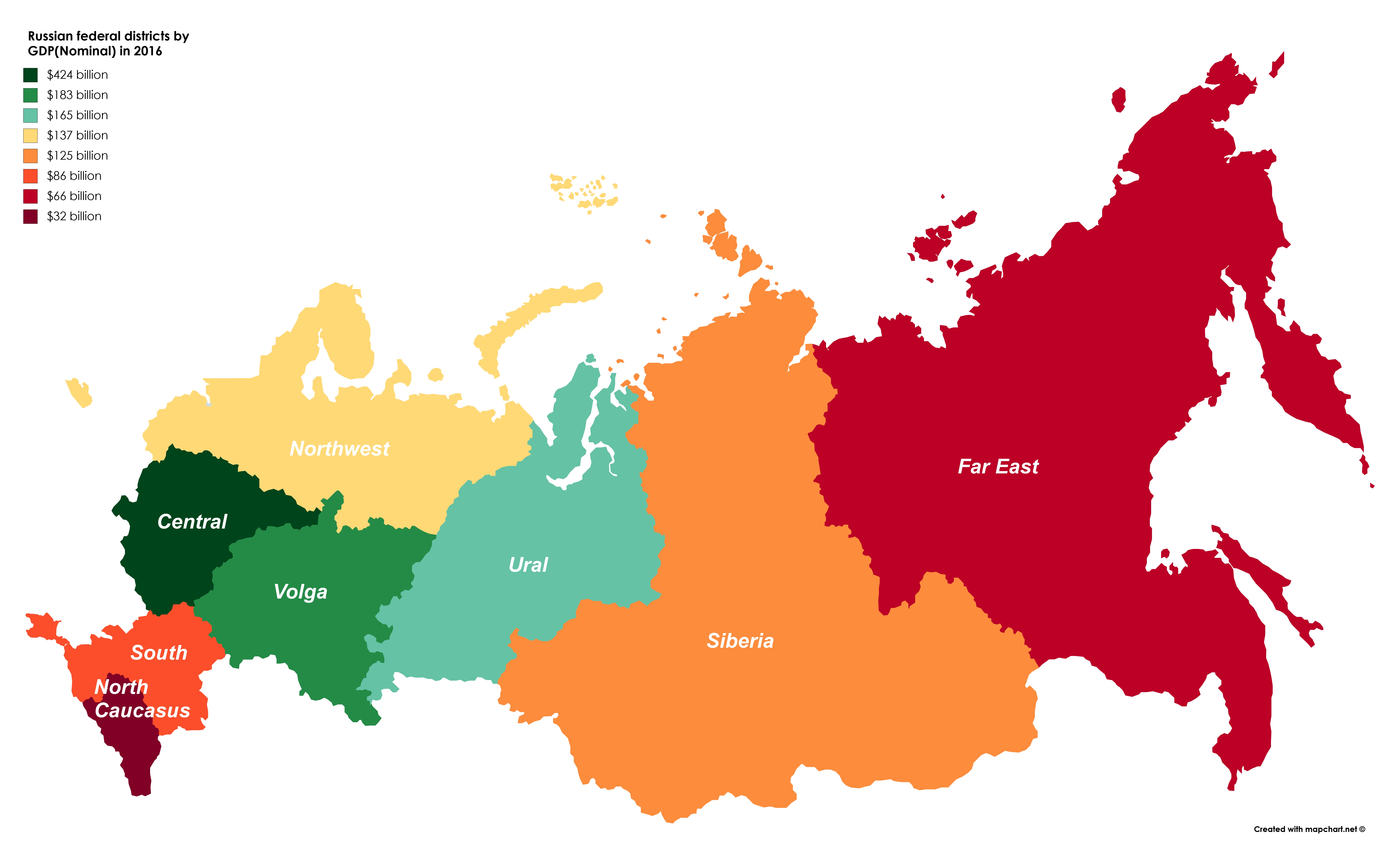 Карта россии по округам для презентации