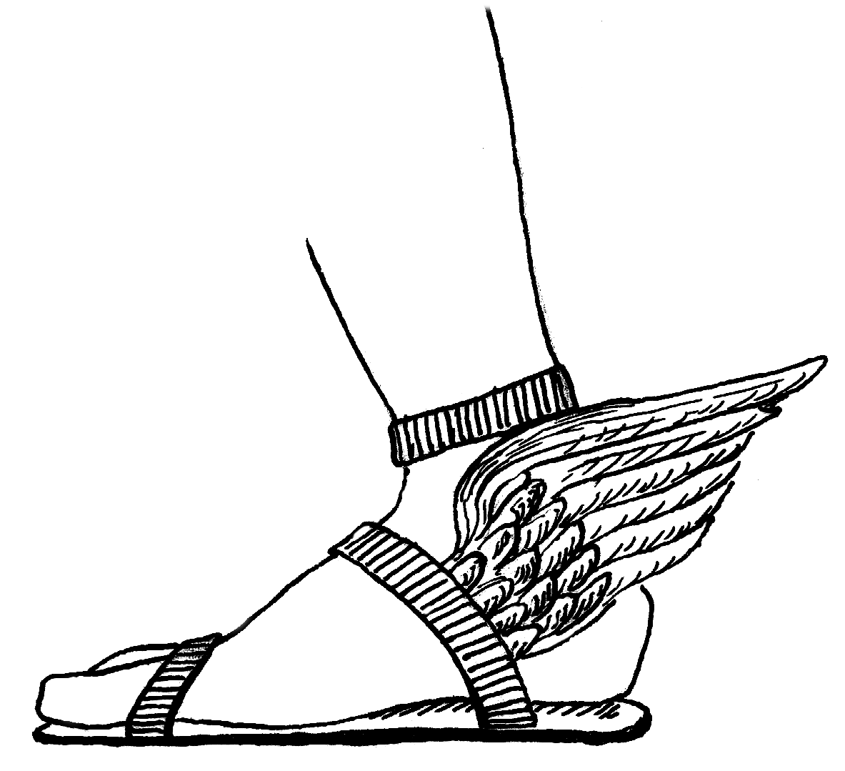 hermes winged sandals clip art