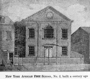 The African Free School was a school for children of slaves and free people of color in New York City. It was founded by members of the New York Manumission Society, including Alexander Hamilton and John Jay, on November 2, 1787. Many of its alumni became leaders in the African-American community in New York.