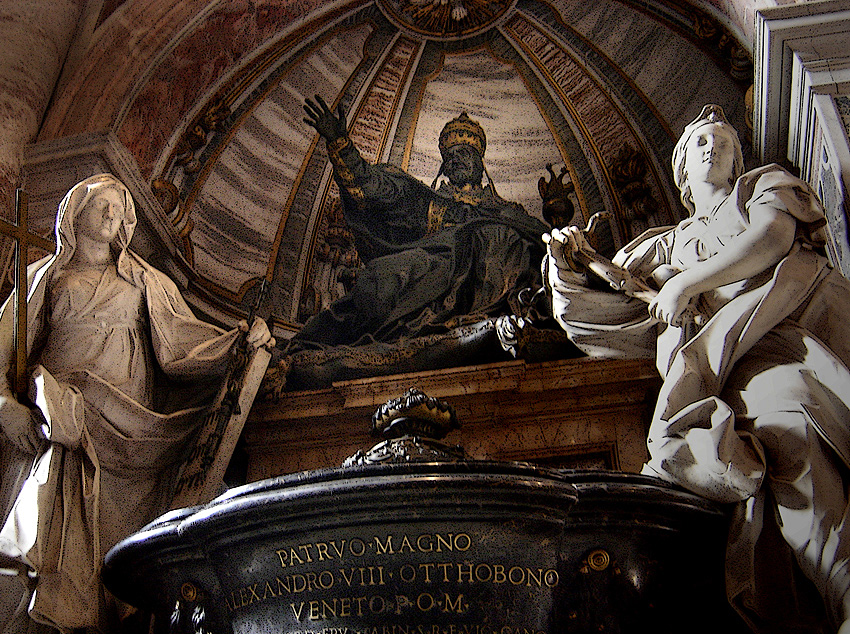 Tumba de Alejandro VIII en la Basílica de San Pedro.