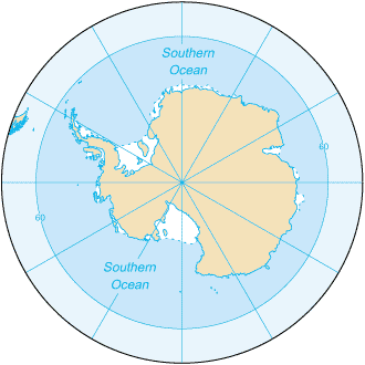 Antarctic Ocean map