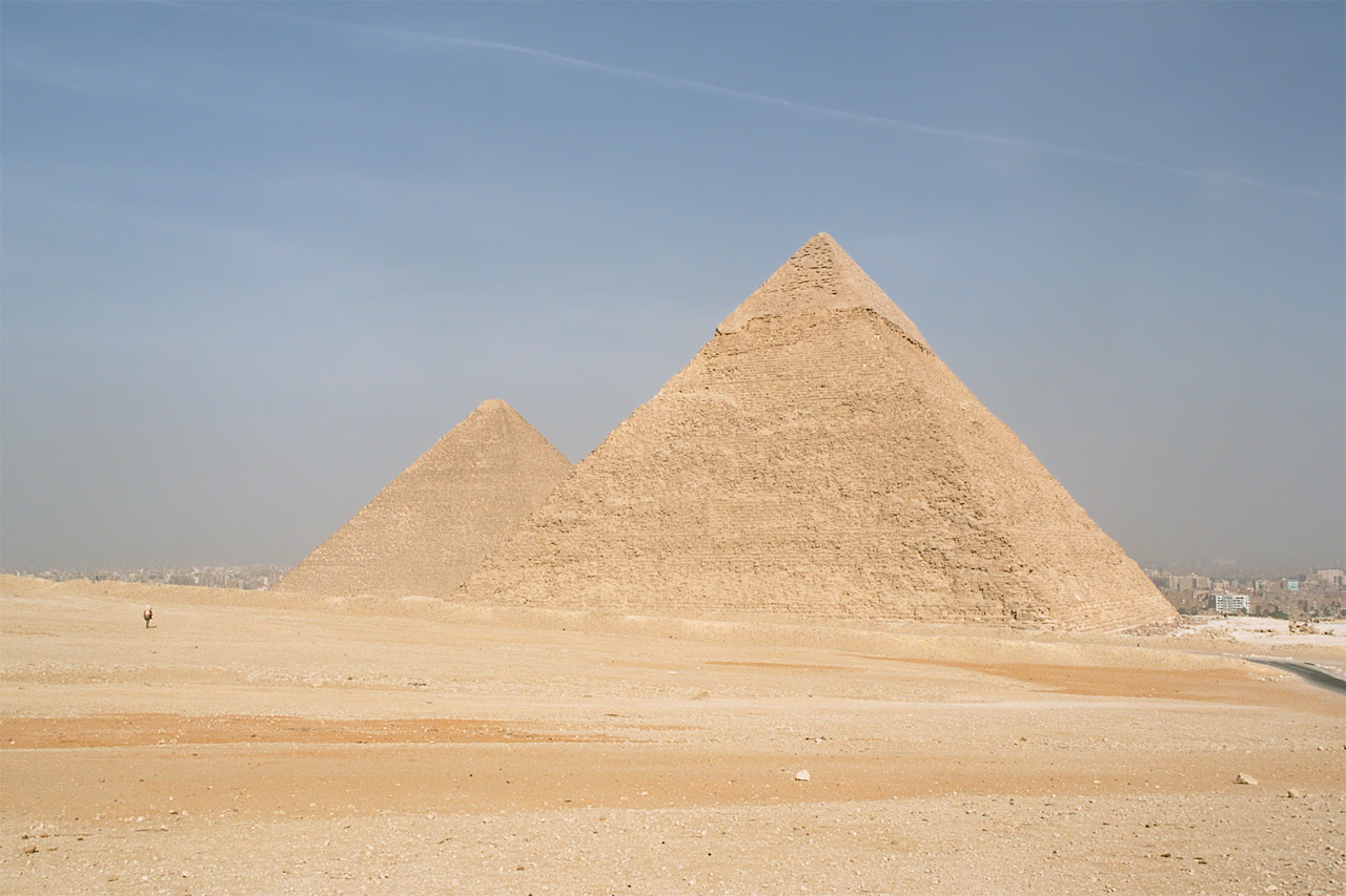 File Cairo Gizeh Pyramids Of Kephren And Khufu Egypt Oct 2004