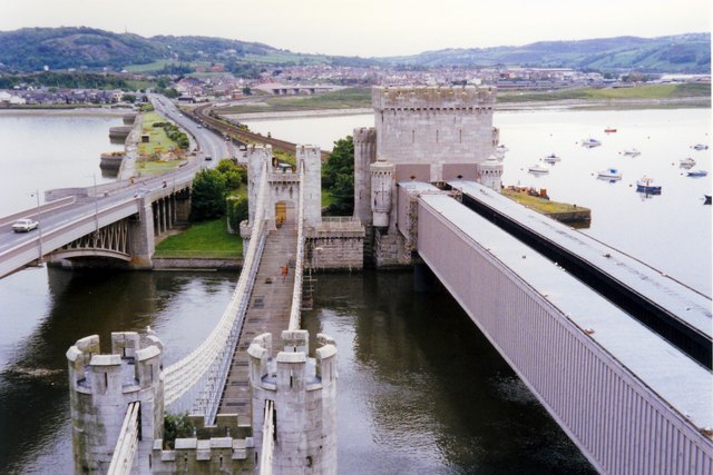 File:Conwy bridges from the castle - geograph.org.uk - 831783.jpg