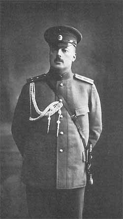 Nabokov's father, V. D. Nabokov, in his World War I officer's uniform, 1914
