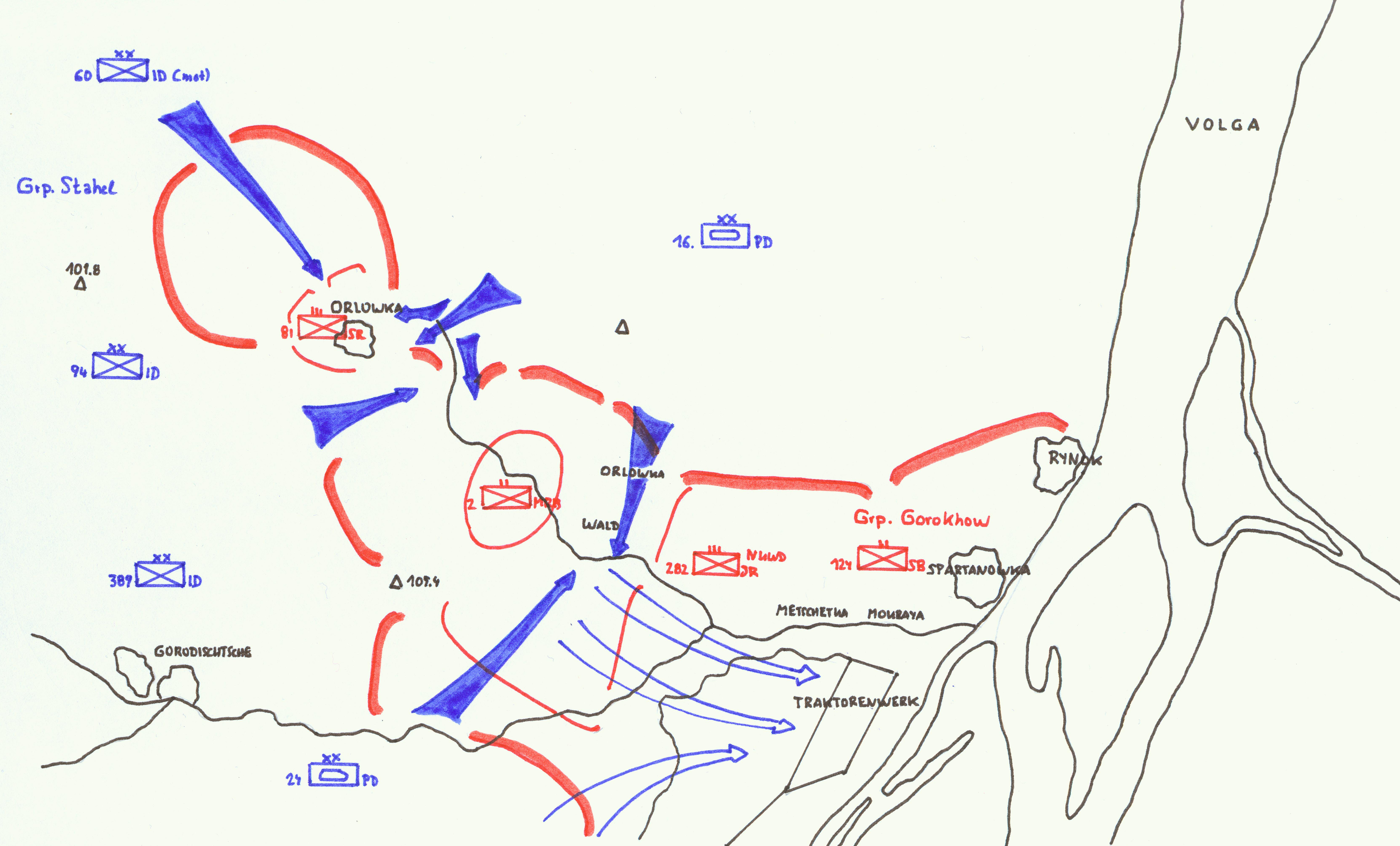 Большая излучина дона карта 1942