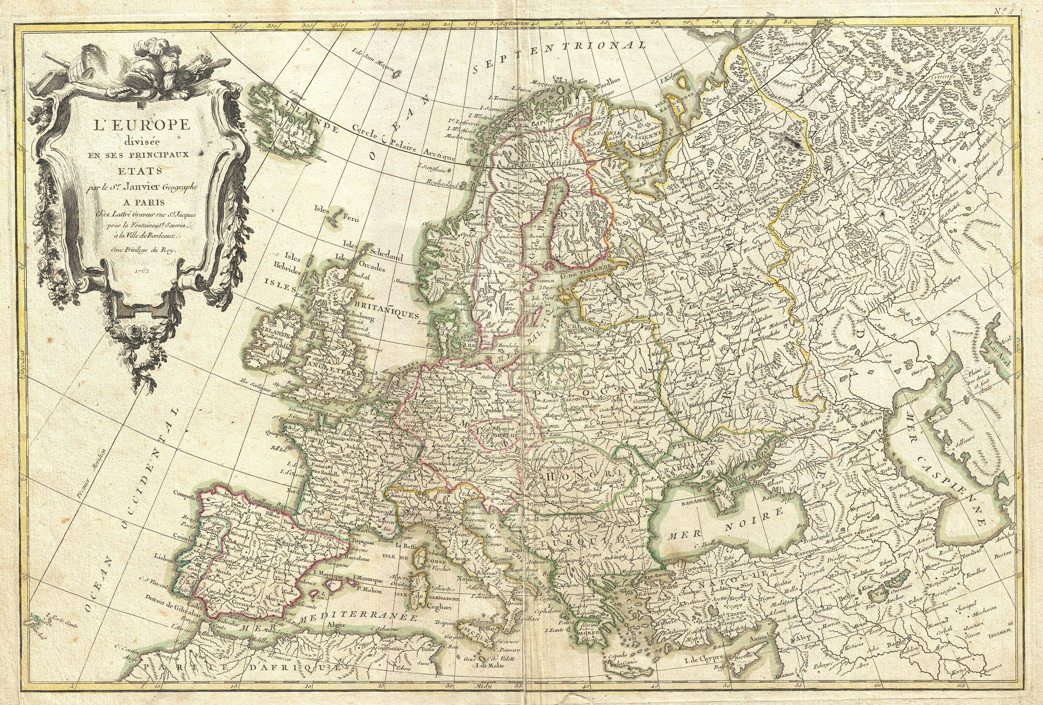 File 1762 Janvier Map Of Europe Geographicus Europe Janvier