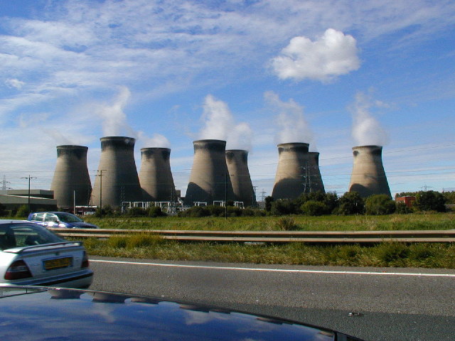 File:A1 road with Ferrybridge power station in the background - geograph.org.uk - 55641.jpg