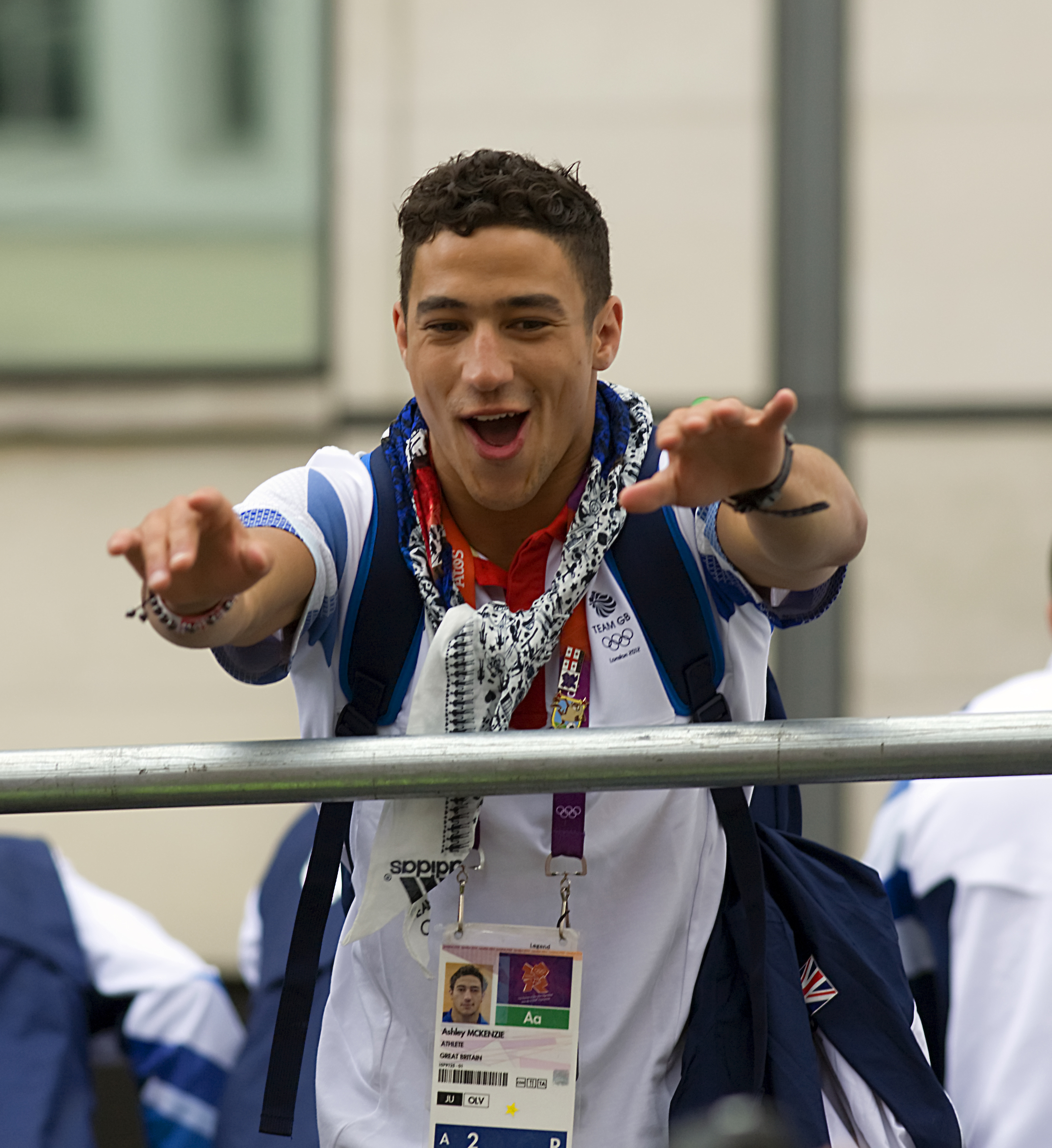 McKenzie at the [[Our Greatest Team Parade]] in September 2012