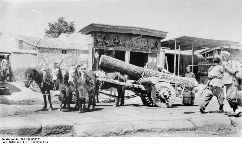 File:Bundesarchiv Bild 137-009071, Transport eines Baumstammes in Peking.jpg