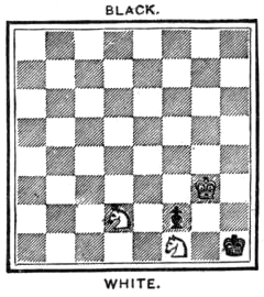 American chess player Paul Morphy (1837-1884) playing blind eight